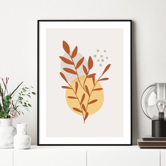 Modern Minimalist Abstract Nature Boho Wall Art Print Home Decor [No Frame] - Picture 2 of 7